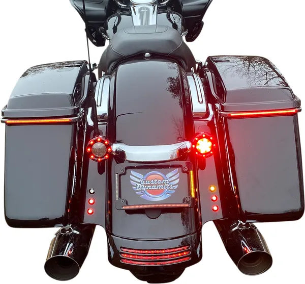 Harley Davidson Flhx [CUSTOM DYNAMICS] – LED-es sugarú rendszámtábla keret