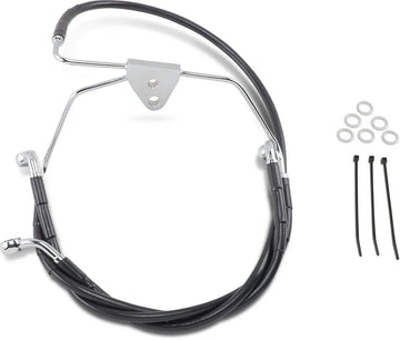harley davidson flhtcui [DRAG SPECIALTIES] – Extended Black Brake Line Kit - 0