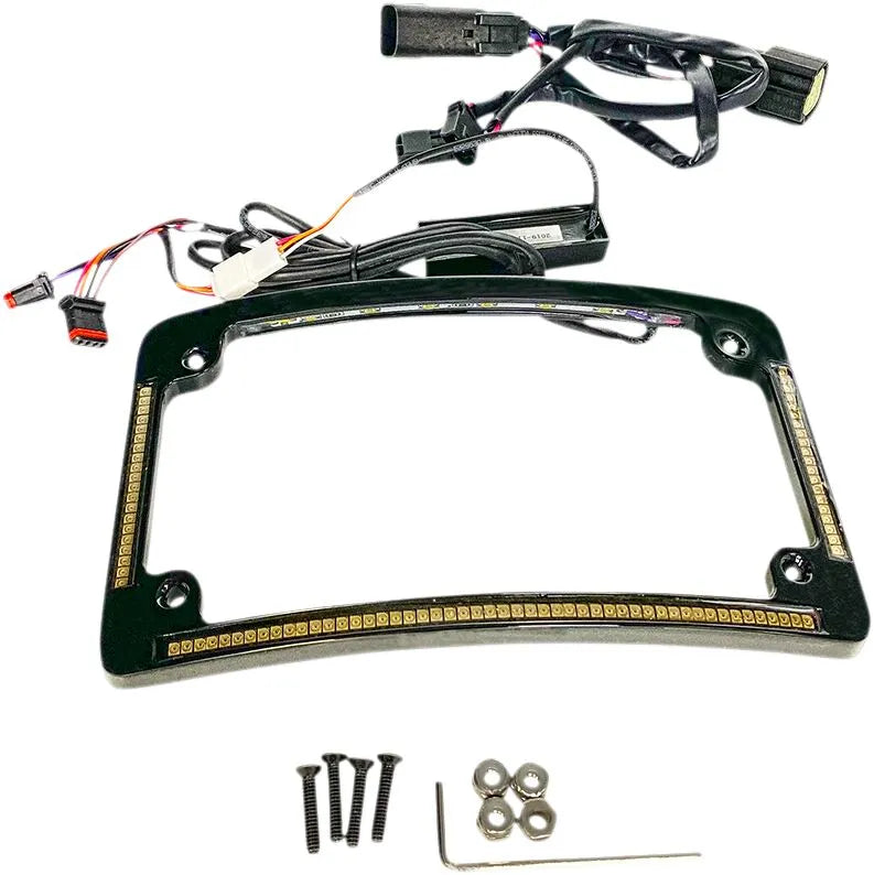 harley davidson flhr [CUSTOM DYNAMICS] – LED sugarú rendszámtábla keret