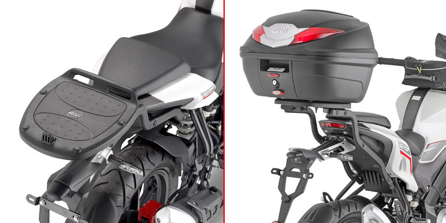 Keeway RKF 125 [GIVI] - Topcase tartó MONOLOCK® tokokhoz, használja a tokhoz mellékelt MONOLOCK® lemezt