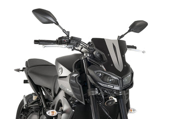 YAMAHA MT-09 SP [2020] – Új generációs sportszélvédő | Fekete | PUIG 9376N