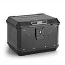 ALPINA Monolock felső tok alumíniumból, fekete - 44 liter, univerzális lemezzel és szerelőkészlettel