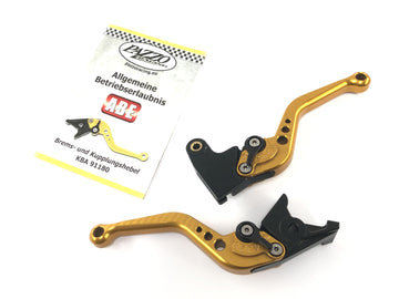 Triumph Daytona 955i 595N [2006] - karkészlet Pazzo Gold fékkar tengelykapcsoló kar állítható