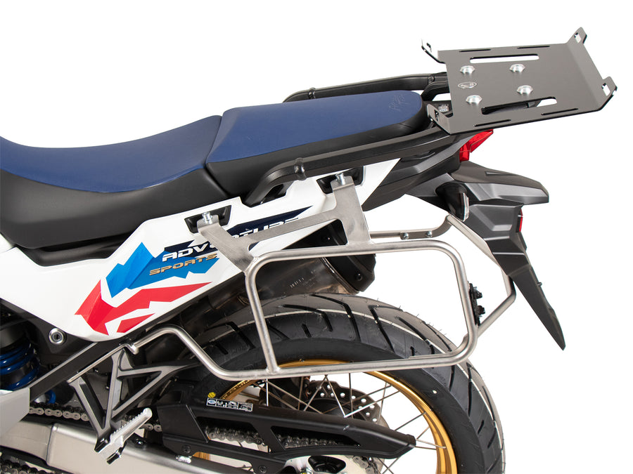 Honda CRF 1100 L AT Adv Sp [2024-2026] - Táratartó készlet Rozsdamentes acél kivágással Xplorer Cutout táskakészlet ezüst