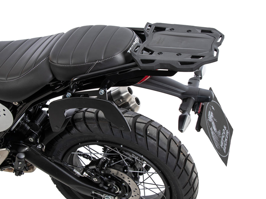 Hepco & Becker Smartrack hátsó rack a Triumph Scrambler 400 XC (2025) számára - a teljes készlet tartalmazza
