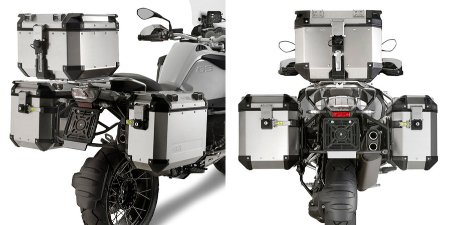 BMW R 1200 GS Adventure [GIVI] - cső alakú acél oldalsó toktartó Trekker Outback MONOKEY® CAM-SIDE tok átmérőhöz
