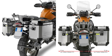 BMW R 1200 GS [GIVI] - cső alakú acél oldalsó toktartó Trekker Outback MONOKEY® CAM-SIDE tok átmérője 18 mm