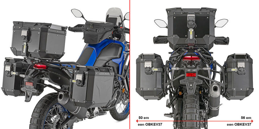 Yamaha Ténéré 700 [GIVI] - cső alakú acél oldalsó toktartó PL ONE-FIT a Trekker Outback MONOKEY®-hez
