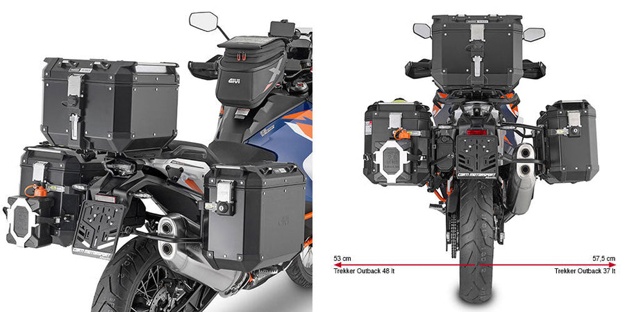 KTM 1390 Super Adventure S Evo [2026] – cső alakú acél oldaltáskatartó PL ONE-FIT Cam-Side