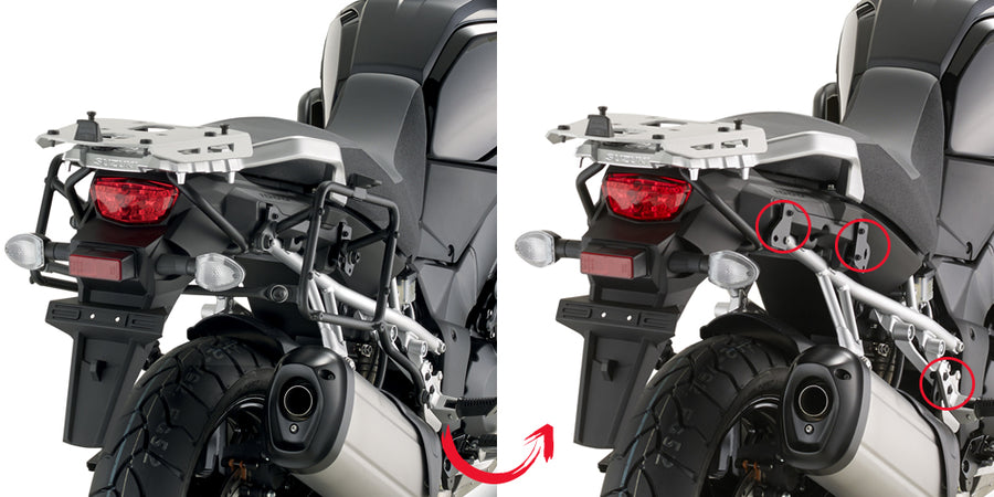 Suzuki DL 1000 V-Strom [GIVI] - Kivehető oldalsó toktartó MONOKEY® vagy RETRO FIT tokhoz, nem kompatibilis