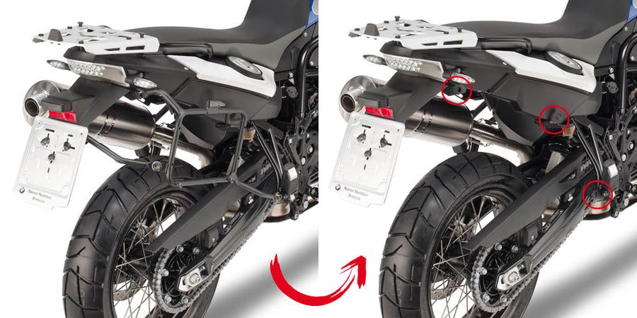 BMW F 700 GS [GIVI] - Kivehető oldalsó toktartó MONOKEY® vagy RETRO FIT tokokhoz