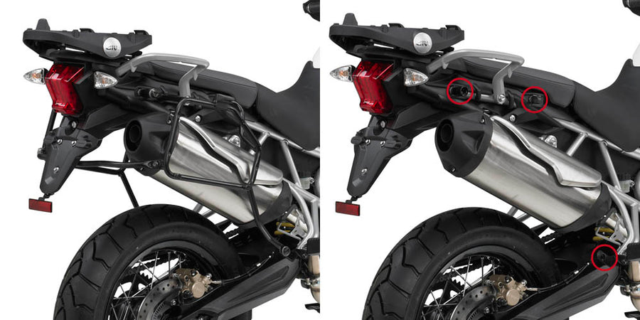 Triumph Tiger 800 XC [2011-2017] – Kivehető oldalsó toktartó Monokey vagy Retro Fit