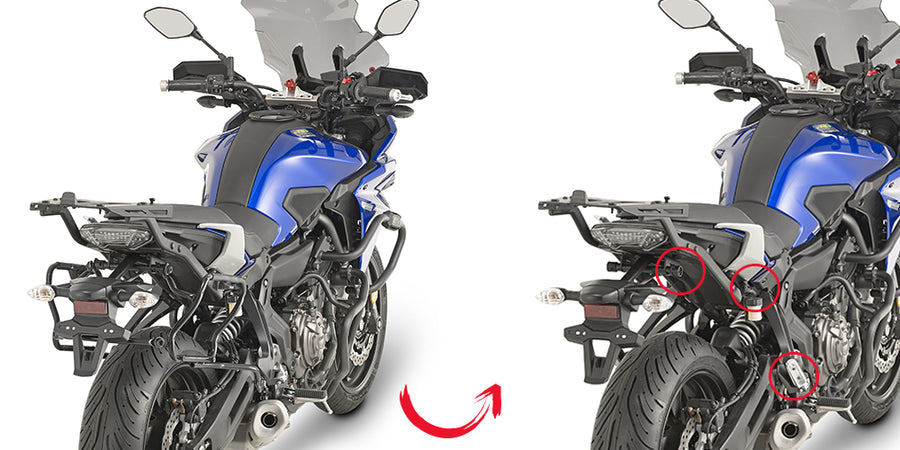 Yamaha MT 07 Tracer [GIVI] - kivehető oldalsó toktartó V35-höz