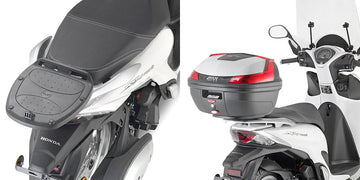 Honda SH Mode 125 [GIVI] - Topcase tartó MONOLOCK® tokokhoz, használja a tokhoz mellékelt MONOLOCK® lemezt
