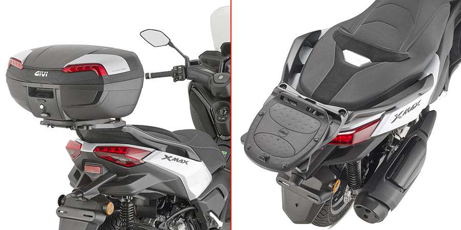 Yamaha X-Max 125 [GIVI] - Topcase tartó MONOLOCK® tokokhoz, használja a tokban található MONOLOCK® lemezt