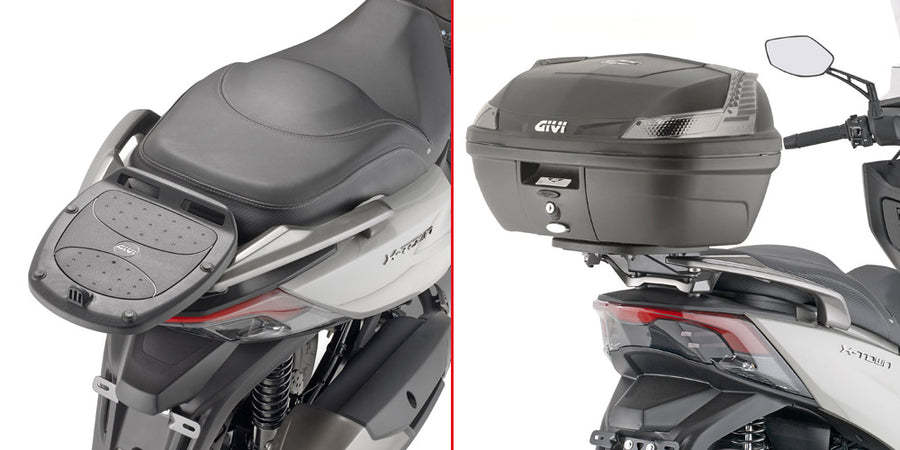 Kymco X-Town 125-300 City [GIVI] - Felső toktartó a MONOLOCK® tokokhoz használja a tokban szállított tokot