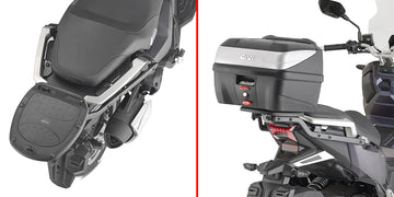 SYM ADX 125 [GIVI] - Topcase tartó MONOLOCK® tokokhoz, használja a tokhoz mellékelt MONOLOCK® lemezt