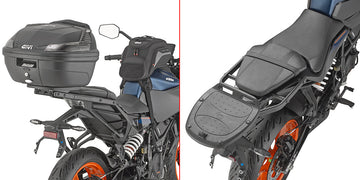 KTM Duke 125 [GIVI] - Topcase tartó MONOLOCK® tokokhoz, használja a tokban található MONOLOCK® lemezt