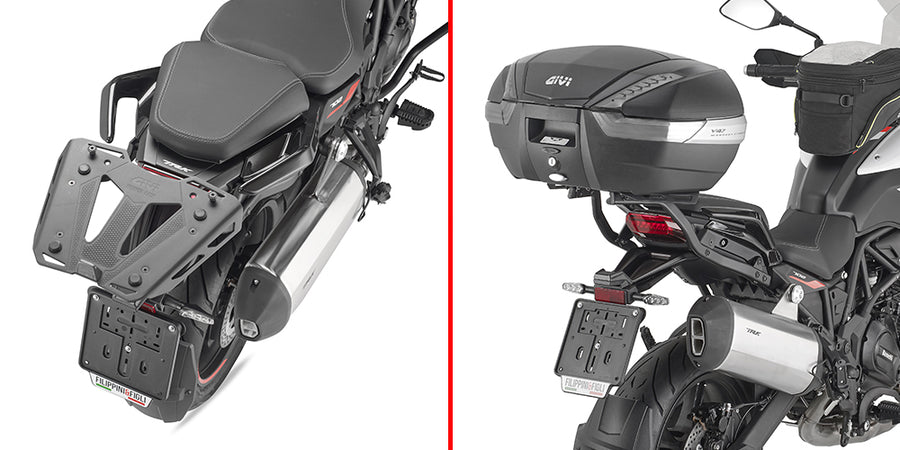 Benelli TRK 702 [GIVI] - Felső toktartó MONOKEY® vagy MONOLOCK® tokokhoz, MONOKEY® M5 lemezre szerelhető