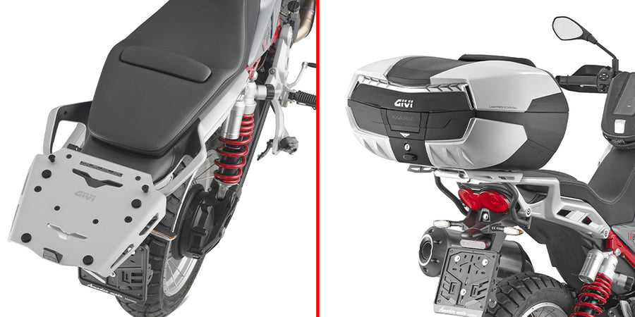 Moto Guzzi V85 TT [GIVI] - eloxált alumínium tartó MONOKEY® tokokhoz max.