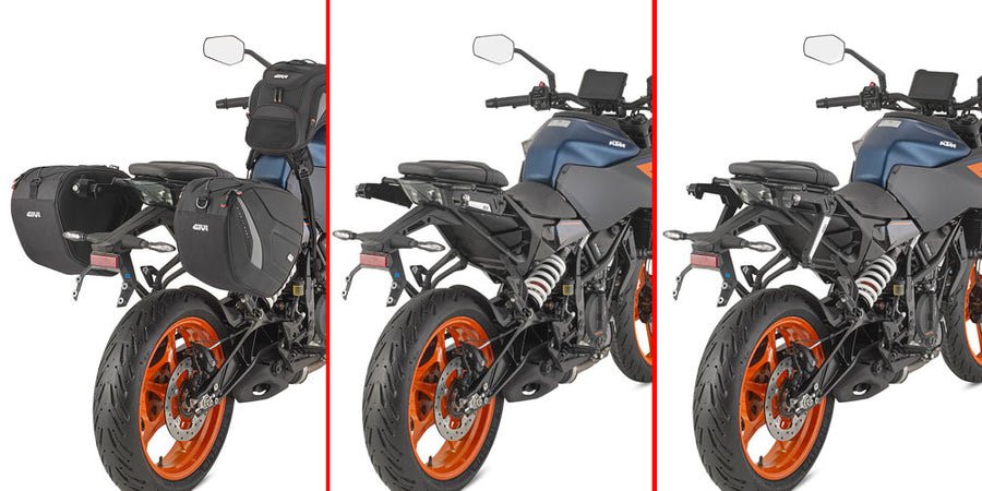 KTM Duke 125 [GIVI] - Speciális visszahúzható lopakodó rögzítőpár technopolimerből, üvegszállal megerősítve