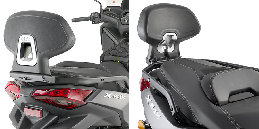 Yamaha X-Max 125 [GIVI] - Az utas háttámla szerelvénye nem teszi lehetővé a hordozó és a tok rögzítését