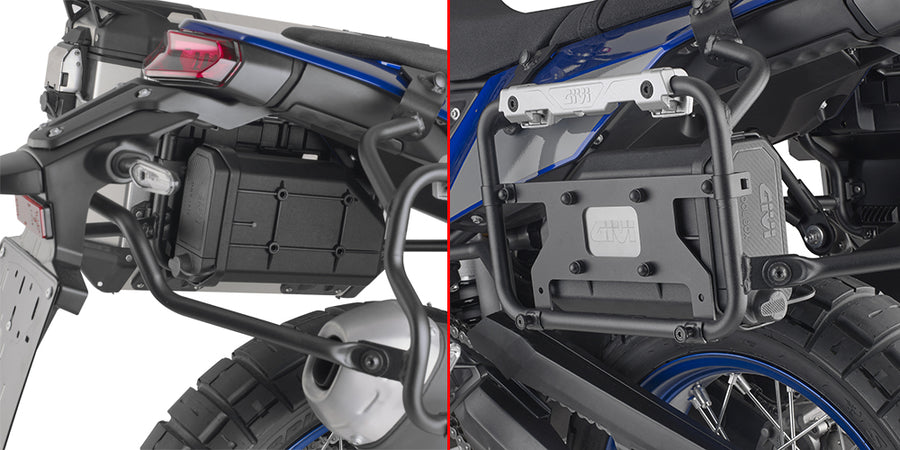 Yamaha Ténéré 700 [GIVI] - Készlet az S250 szerszámosláda felszereléséhez, amelyet az S250-hez és a PLOS2145CAM tartóhoz kell szerelni