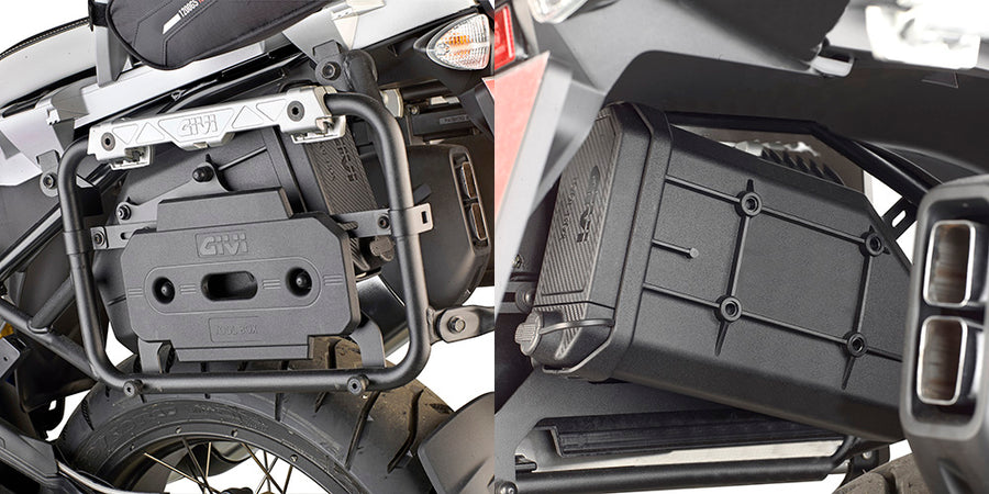 BMW R 1200 GS Adventure [GIVI] - Készlet az S250 szerszámosládának a PL5108CAM tartóra szereléséhez, amelyet az S250 és