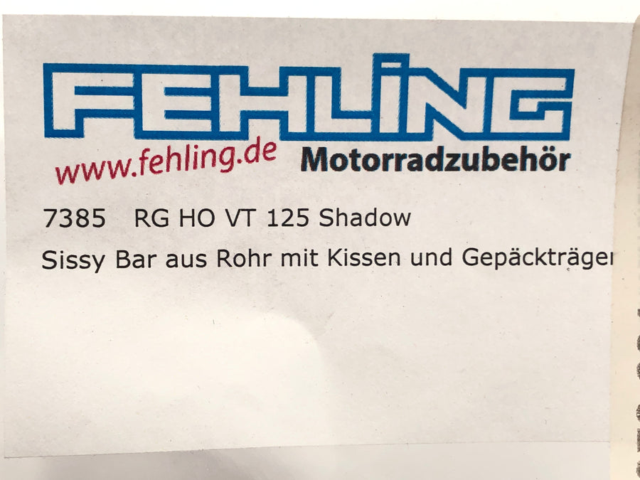 Honda VT 125 Shadow JC 29/31 [készleti cikk] - Sissybar párnával és csomagtartóval