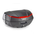 V49 AIR Monokey felső tok Wingflow rendszerrel – fekete, piros reflektorral, 49 liter