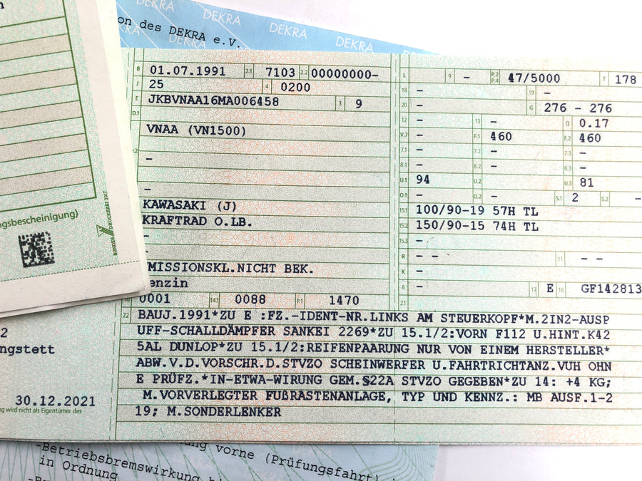 Kawasaki VN 1500 A VNAA [minden évben] - váz papírokkal
