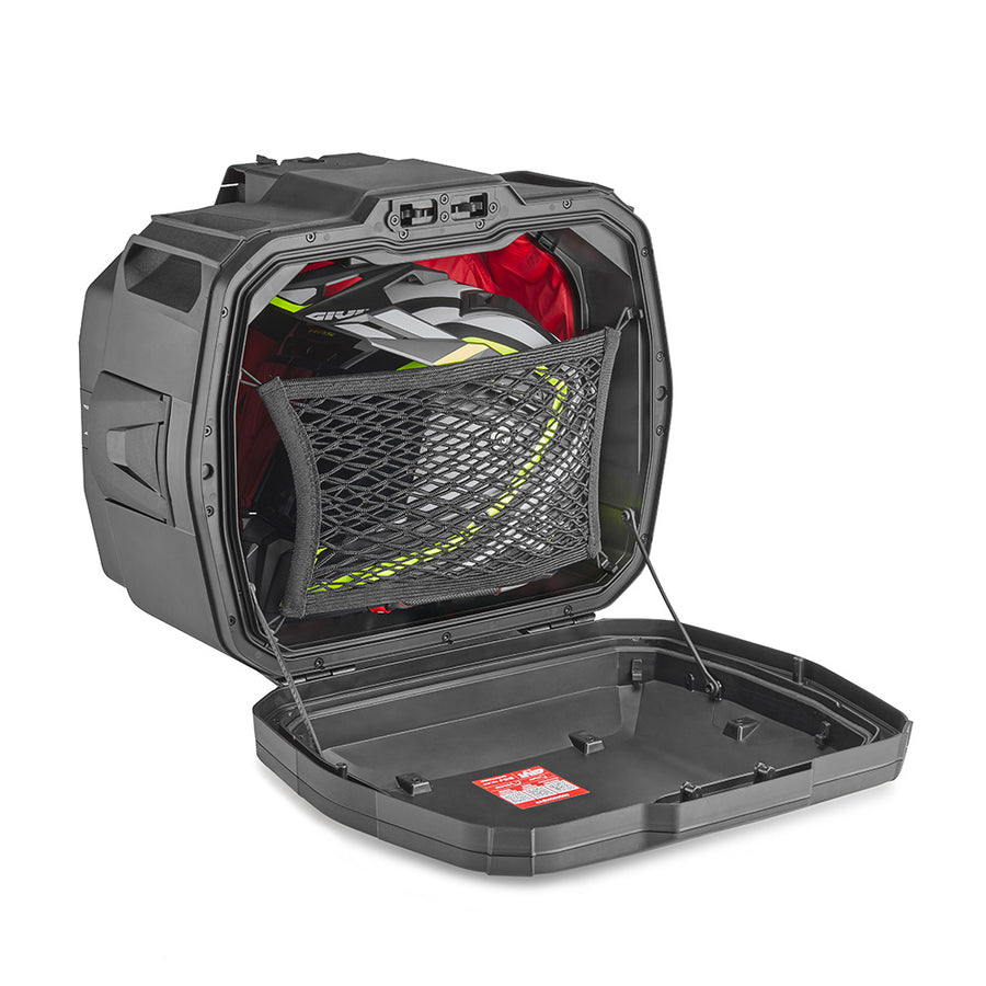 Monokey Koffer XSPACE schwarz, mit Cover aus Alu – Optik Textur, erweiterbar von 27 auf 36 Liter