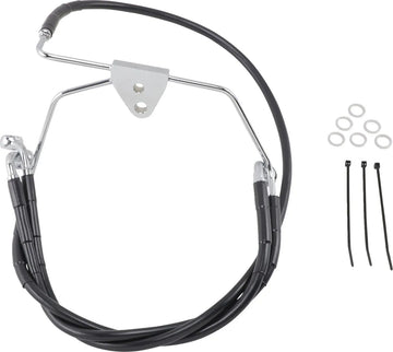 harley davidson flhtcui [DRAG SPECIALTIES] – Extended Black Brake Line Kit