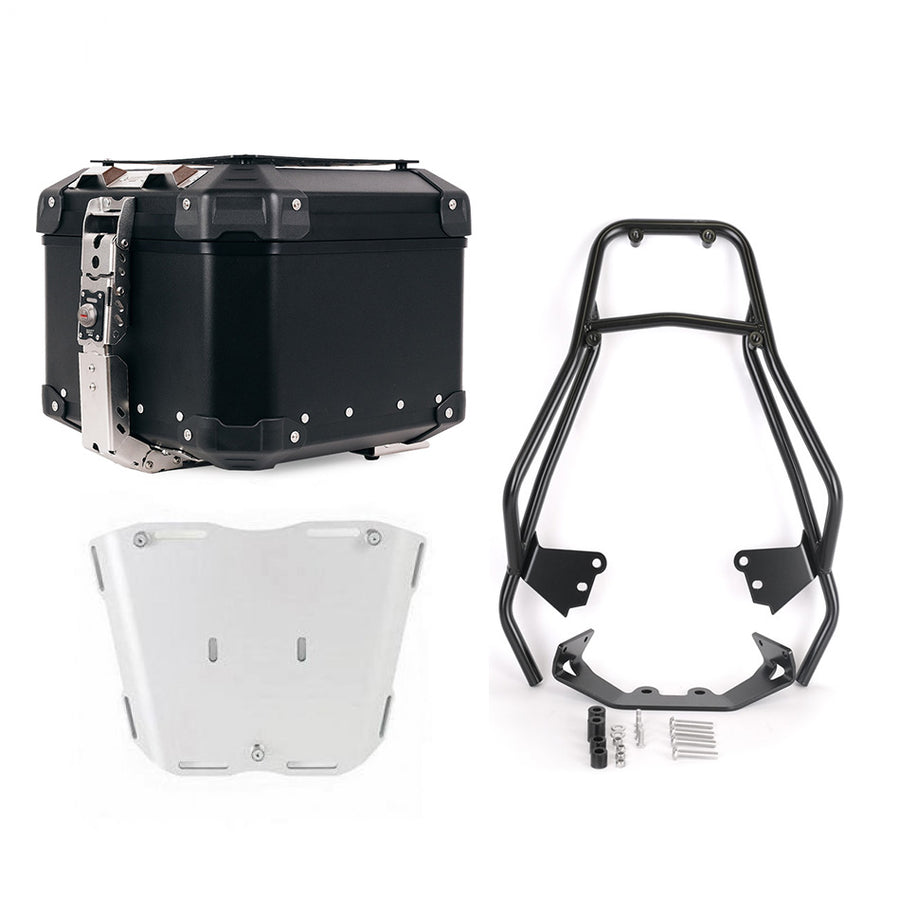 BMW F 450 GS [2026-] - Atlas 44L Universal-Aluminium-Topcase + Gepäckträger mit Soziusgriffen
