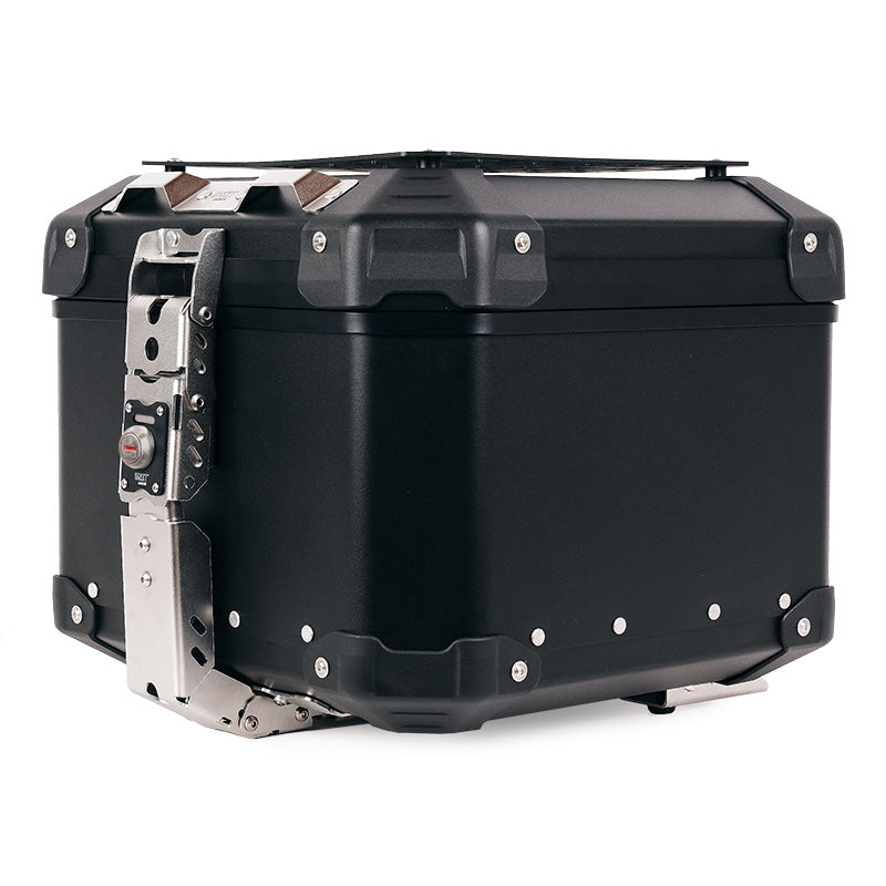 BMW F 900 GS [2023-] - Atlas 44L Universal-Aluminium-Topcase + Gepäckträger mit Soziusgriffen