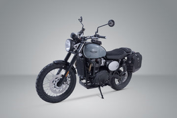 Triumph Street Scrambler 900 [2018-2022] - Legend Gear LC2 oldaltáska rendszer, Brown Edition bal oldal - 1. kép