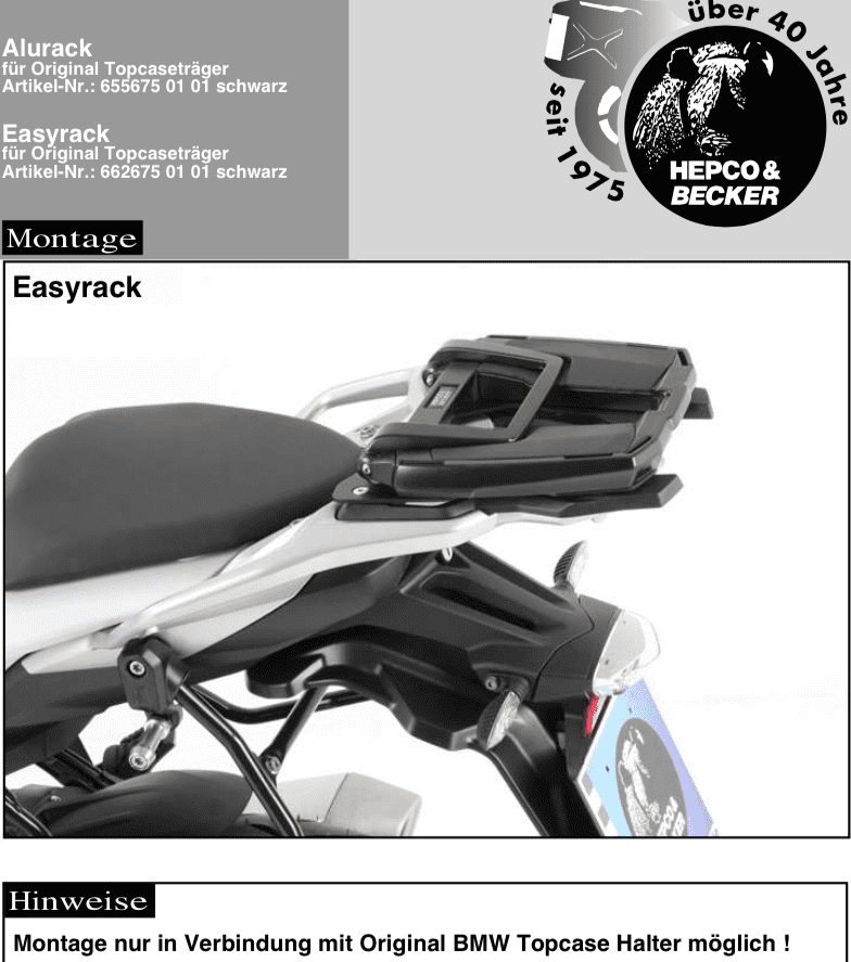 BMW S 1000 XR [2015-2019] – Easyrack