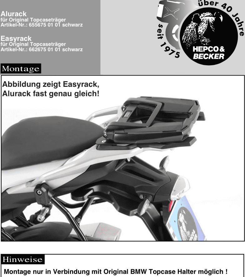 BMW S 1000 XR [2015-2019] - Alumínium rack
