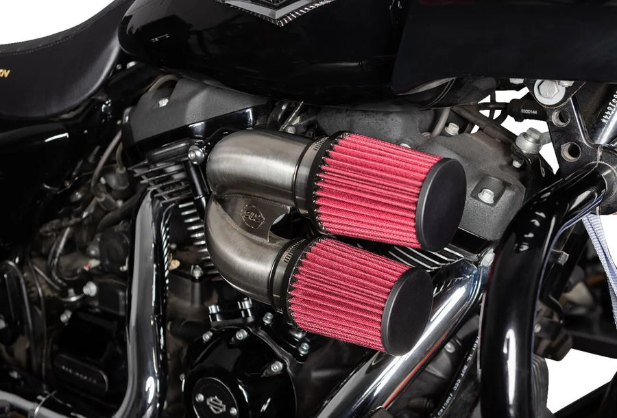 Harley-Davidson Fxlrs 1923 ABS [2025] - Tuned Induction Luftfilterkit – Oberfläche: Silber – Bild 4