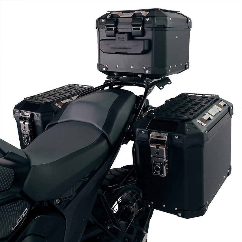 BMW R nineT 1200 Roadster [2014-2023] - Atlas Aluminium-Seitenkoffer-Set 48L+41L + Rahmen für Taschen aus Aluminium Atlas