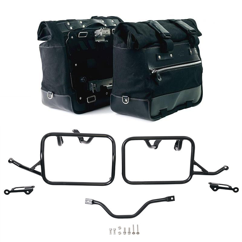 BMW R 12 G/S [2025-2026] - Paar Cult Canvas-Seitentaschen 40 l – 50 l + Paar Aluminiumplatten + BMW R12 G/S-Rahmen