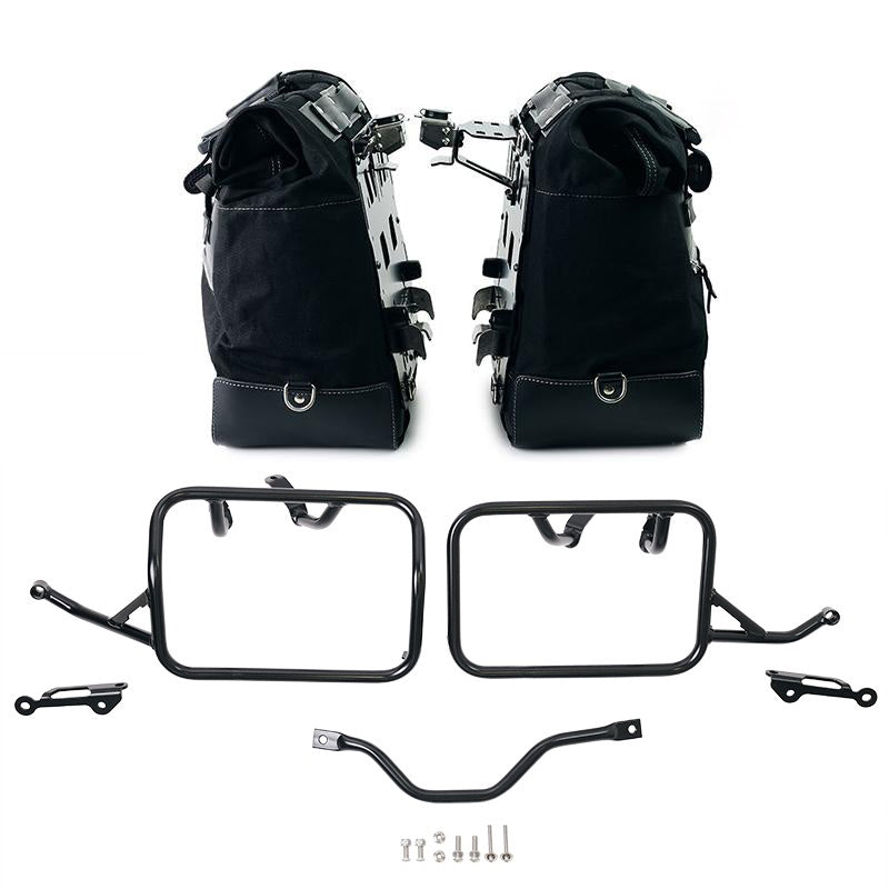 BMW R 12 G/S [2025-2026] - Paar Cult Canvas-Seitentaschen 40 l – 50 l + Paar Aluminiumplatten + BMW R12 G/S-Rahmen