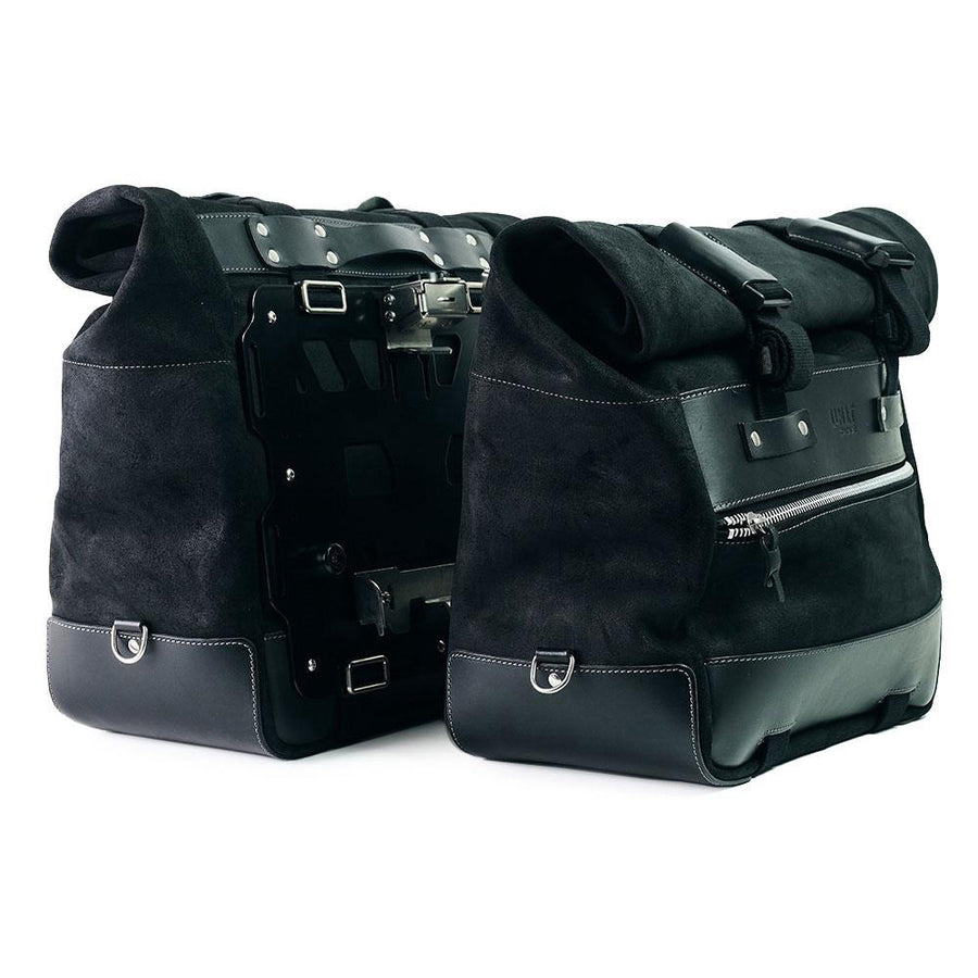BMW F 900 GS [2023-] - Paar Cult-Seitentaschen aus Spaltleder 40L - 50L + Aluminiumplatte