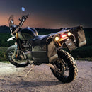 BMW R nineT 1200 Urban G/S (hoher Auspuff) [2017-2023] - Paar Cult-Seitentaschen aus Spaltleder 40L - 50L + Aluminiumplatte