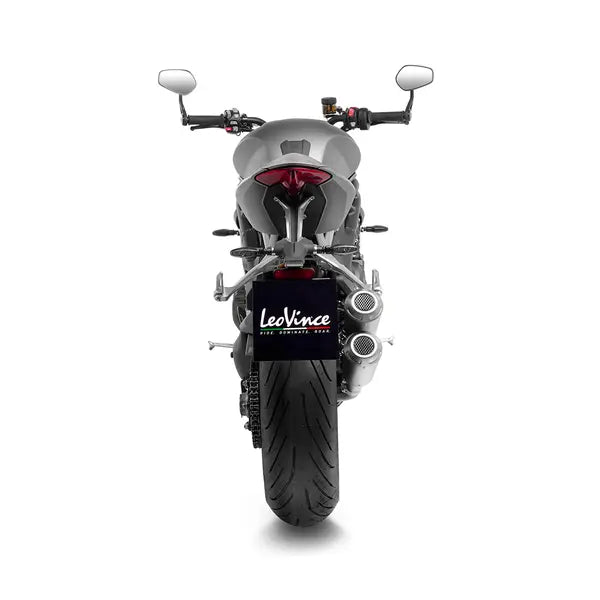 Triumph Speed ​​​​Triple 1200 RS [LEOVINCE] – LV-10 felcsúsztatható hangtompító rozsdamentes acélból