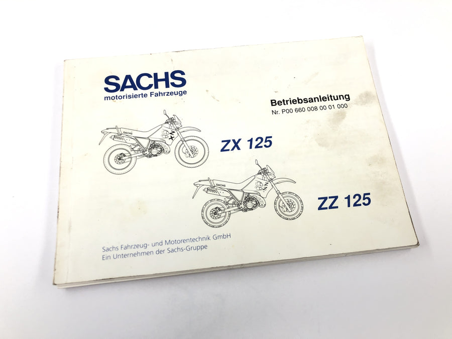 Sachs ZX 125 [1998] - Kezelési útmutató kézikönyv kezelési útmutató