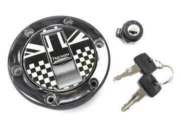 Triumph Sprint ST 1050 [2005] - Lock set with fork bridge at the top of the tank lock - 0