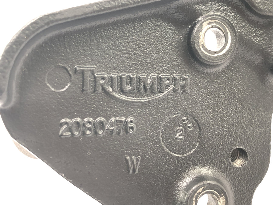 Triumph Tiger 955i 709EN [2003] - Driver's footrest on the right with holder for the footrest system
