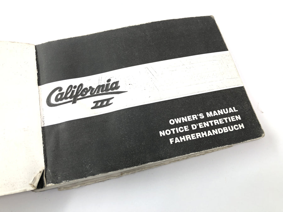 Moto Guzzi California III VY Integrale [1990] – Felhasználói kézikönyv