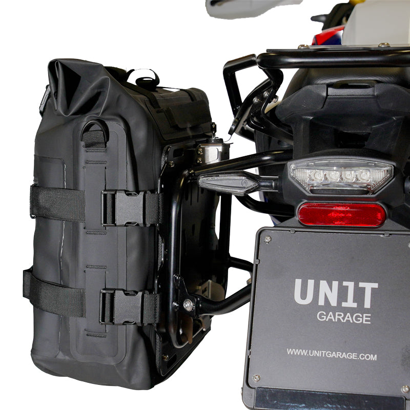 BMW F 450 GS [2026-] - Zwei Khali-Seitentaschen TPU 35L - 45L + Paar Aluminiumplatten + Atlas Aluminium-Satteltaschenrahmen